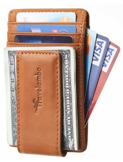 Money Clip Front Pocket Minimalist Slim Wallet RFID Blocking