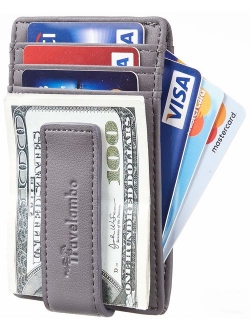 Money Clip Front Pocket Minimalist Slim Wallet RFID Blocking