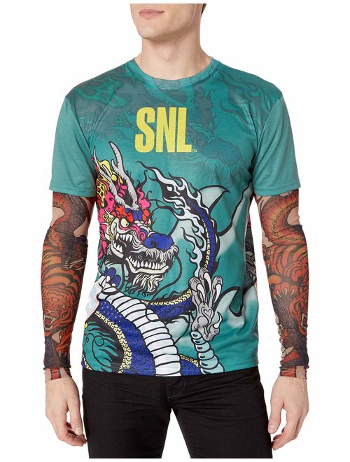 Faux Real Men's 3D Photo-Realistic Long Sleeve Mesh Tattoo Tee Shirt