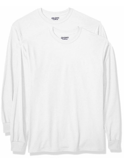 Men's DryBlend Adult Long Sleeve Crew Neck T-Shirt, 2-Pack