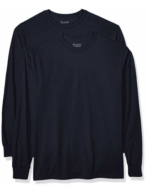 Gildan Men's DryBlend Adult Long Sleeve Crew Neck T-Shirt, 2-Pack