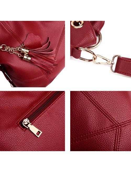 Women's Tote Shoulder Bag Handbag Purses Satchel Shoulder Bags Handle Bag Leather tassel