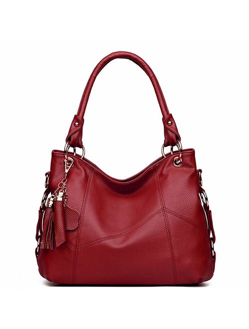 Women's Tote Shoulder Bag Handbag Purses Satchel Shoulder Bags Handle Bag Leather tassel