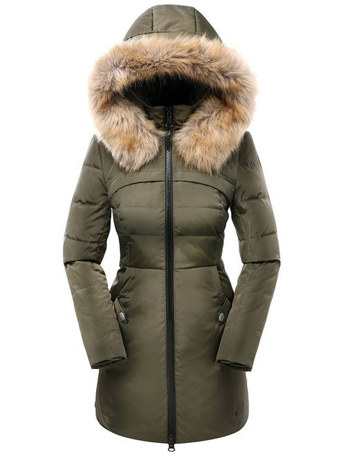 Buy Orolay Women's Down Jacket with Faux Fur Trim Hood online | Topofstyle