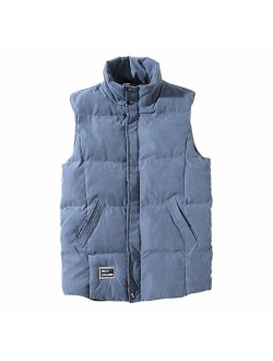 LISTHA Padded Cotton Vest Mens Winter Hooded Coat Sleeveless Jacket Thick Warm