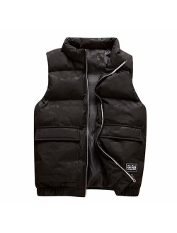 LISTHA Padded Cotton Vest Mens Winter Hooded Coat Sleeveless Jacket Thick Warm