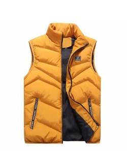 LISTHA Padded Cotton Vest Mens Winter Hooded Coat Sleeveless Jacket Thick Warm