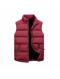 LISTHA Padded Cotton Vest Mens Winter Hooded Coat Sleeveless Jacket Thick Warm