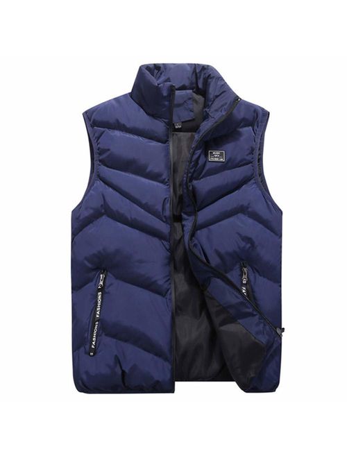 LISTHA Padded Cotton Vest Mens Winter Hooded Coat Sleeveless Jacket Thick Warm