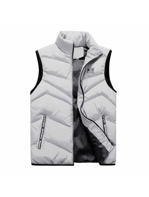 LISTHA Padded Cotton Vest Mens Winter Hooded Coat Sleeveless Jacket Thick Warm