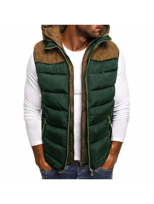 LISTHA Padded Cotton Vest Mens Winter Hooded Coat Sleeveless Jacket Thick Warm