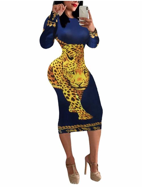 Bodycon Dresses for Women - Unique Patterns Pencil Midi Dresses