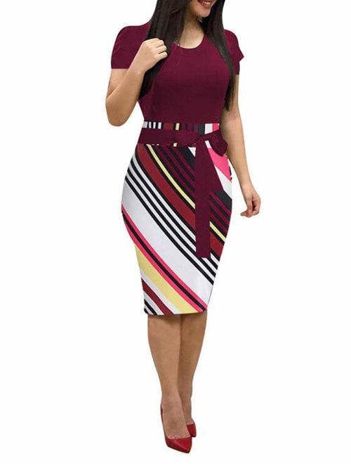 Bodycon Dresses for Women - Unique Patterns Pencil Midi Dresses