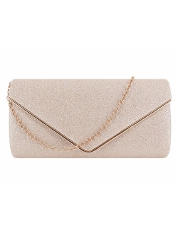 Naimo Flap Dazzling Small Clutch Bag Evening Bag With Detachable Chain