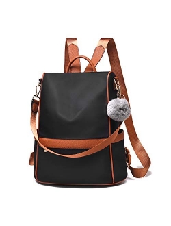 Women Backpack Purse Nylon Anti-theft Fashion Casual Lightweight Travel School Shoulder Bag