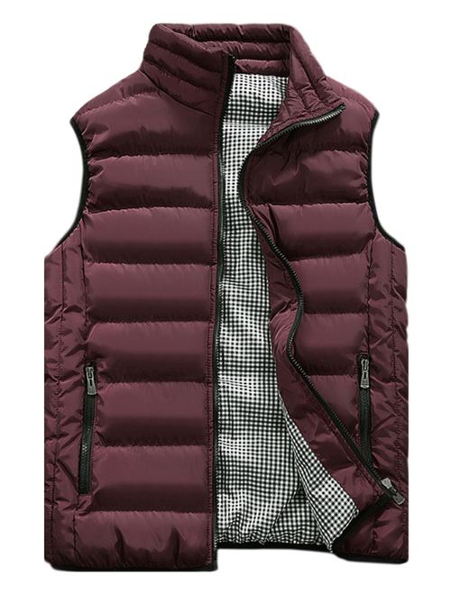 HOW'ON Men's Outdoor Casual Classic Quilted Vest