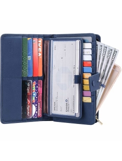 Itslife Women's Big Fat Rfid Leather wallet clutch organizer checkbook holder