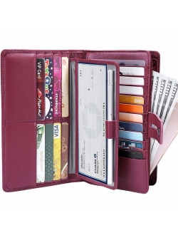 Itslife Women's Big Fat Rfid Leather wallet clutch organizer checkbook holder