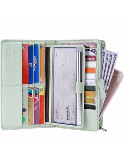 Itslife Women's Big Fat Rfid Leather wallet clutch organizer checkbook holder