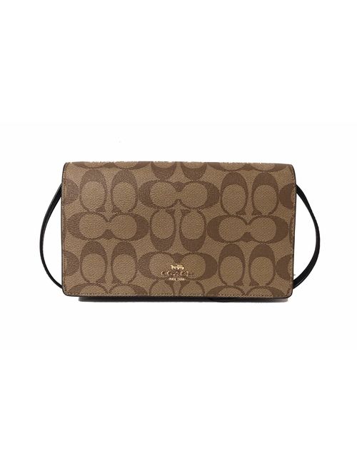 COACH Daisy Print Fold-Over Clutch Crossbody