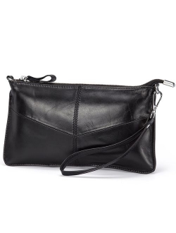 Lecxci Leather Crossbody Purses Clutch Phone Wallets with Card Slots for Women