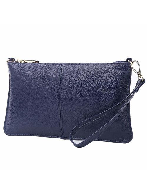 Lecxci Leather Crossbody Purses Clutch Phone Wallets with Card Slots for Women