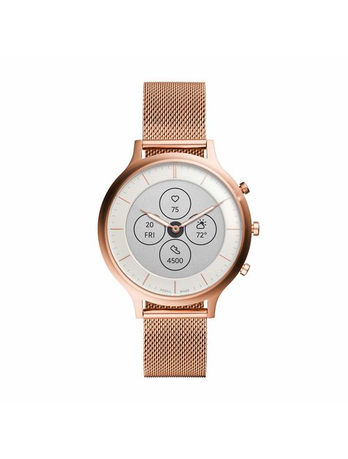 Fossil Women's Charter HR Heart Rate Stainless Steel Hybrid Smartwatch