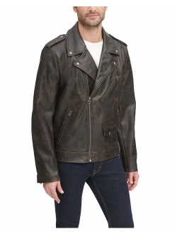 Men's Faux Leather Motorcycle Jacket