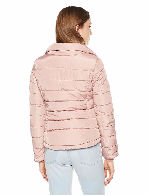 Royal Matrix Womens Short Quilted Warm Winter Water-Resistant Jacket Coat with Faux Fur