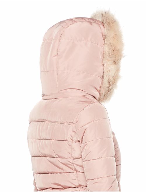 Royal Matrix Womens Short Quilted Warm Winter Water-Resistant Jacket Coat with Faux Fur