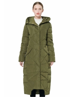 Women's Puffer Down Coat Winter Maxi Jacket with Hood