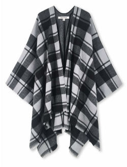 Women Poncho Shawl Cardigan Open Front Elegant Cape