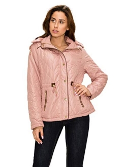 Lock and Love LL Women's Casual Military Safari Anorak Jacket with Hoodie