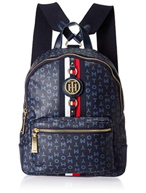 Tommy Hilfiger Backpack Jaden, Black Polyvinyl Chloride