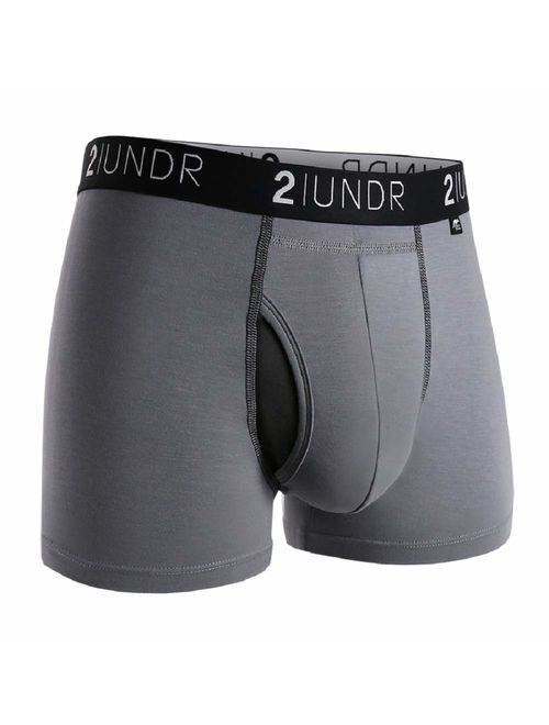 2UNDR Mens Swing Shift 3" Trunk Boxers Underwear For Ball Support