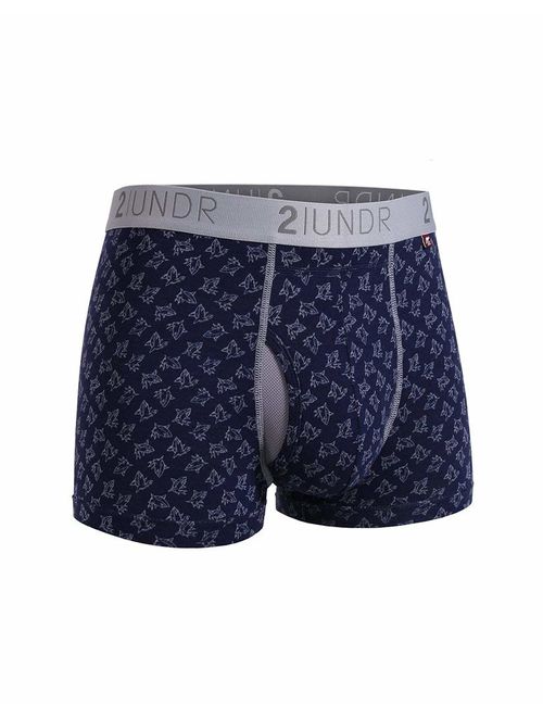 2UNDR Mens Swing Shift 3" Trunk Boxers Underwear For Ball Support