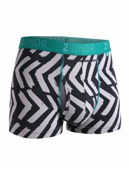 2UNDR Mens Swing Shift 3" Trunk Boxers Underwear For Ball Support