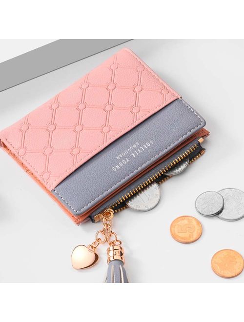 Wallet for Women Small Compact Wallet Bifold, RFID Wallet Credit Card Holder Mini Bifold Pocket Wallet