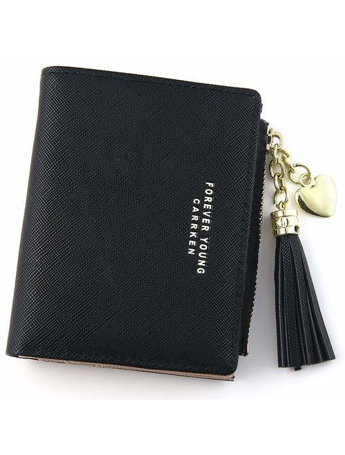 Wallet for Women Small Compact Wallet Bifold, RFID Wallet Credit Card Holder Mini Bifold Pocket Wallet