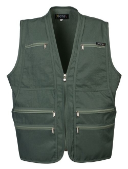 Men's 9 Pockets Work Utility Vest Military Photo Safari Travel Vest Workwear Jacket