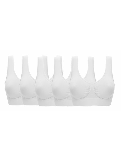 ohlyah Women's Seamless Wire-Free Bra with Removable Pads