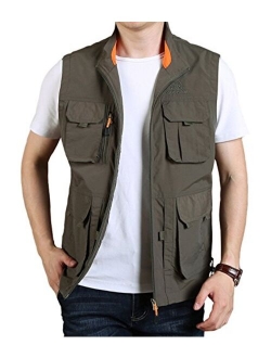 Gihuo Men's Golf Lightweight Photo Vest Fishing Travel Safari Vest