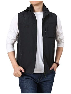 Gihuo Men's Golf Lightweight Photo Vest Fishing Travel Safari Vest