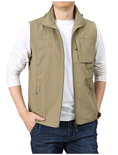 Gihuo Men's Golf Lightweight Photo Vest Fishing Travel Safari Vest