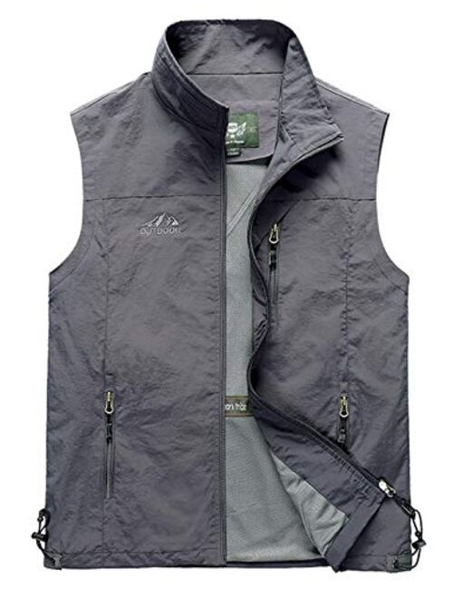 Gihuo Men's Golf Lightweight Photo Vest Fishing Travel Safari Vest