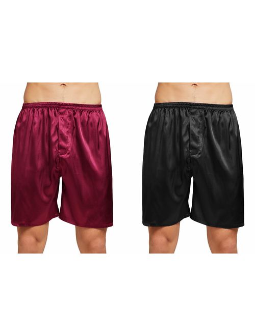 Tony & Candice Men's Satin Boxers Shorts Combo Pack Underwear