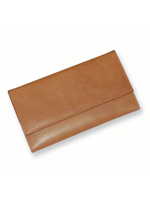 Ladies Tan Leather Medium Clutch GP2036