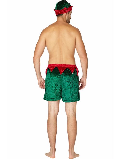 INTIMO Men's Velour Holiday Boxers with Hat