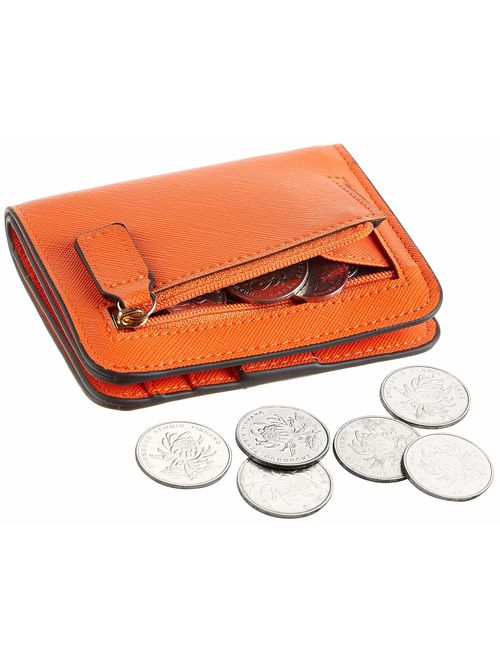 Gostwo Womens Rfid Blocking Small Compact Bifold Luxury Genuine Leather Pocket Wallet Ladies Mini Purse with ID Window