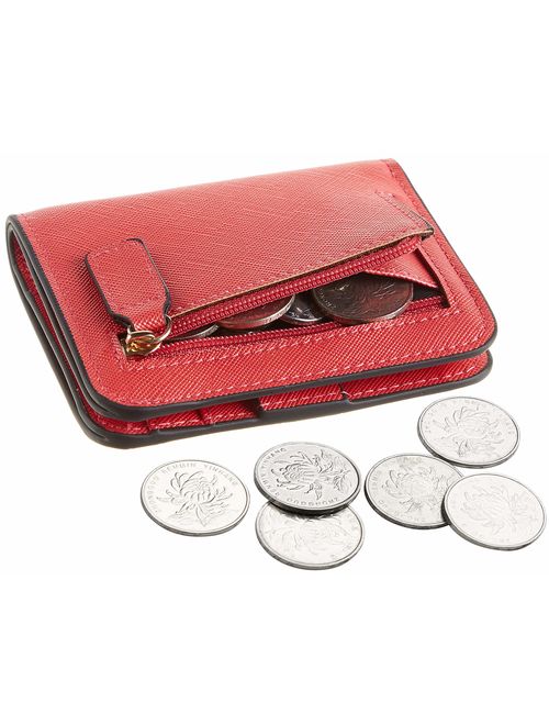 AnnabelZ Women Wallets Small Bifold Leather Pocket Wallet Ladies Mini Short Purse